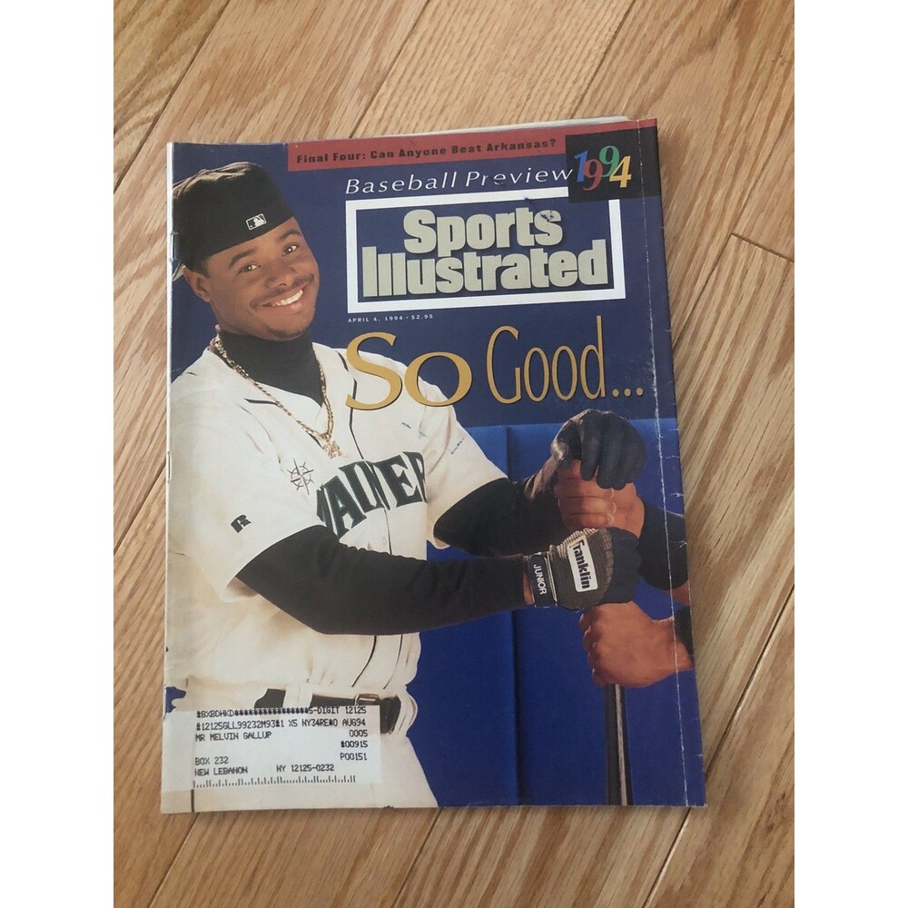 Vintage Ken Griffey Jr Cover -So Good Sports Illustrated April 4, 1994 Issue MLB